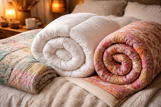 Comforter vs Quilt vs Razai