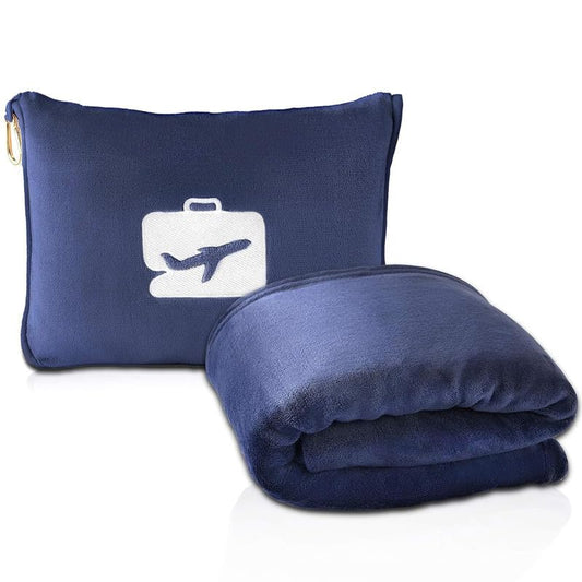 Luxury Travel Pillow Blanket – Ultra-Soft Flannel 2-in-1 Compact | San Marino Living
