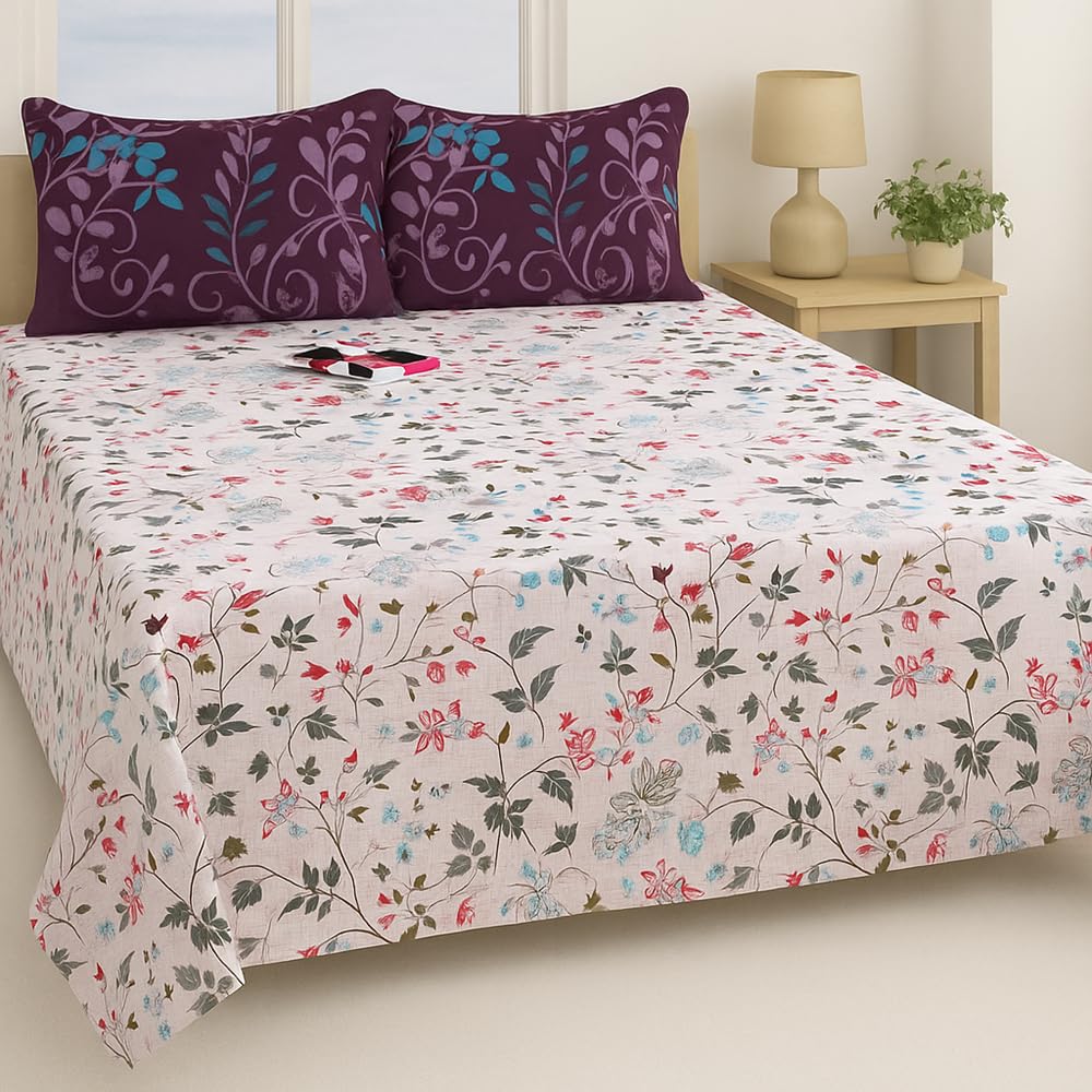Printed Cotton Bedsheet – Double Bed | San Marino Living