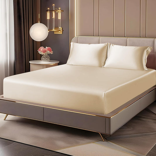 Luxury Satin Fitted Bedsheet – King Size | San Marino Living