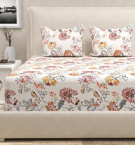 Luxury Microfiber Fitted Bedsheet – King Cream | San Marino Living