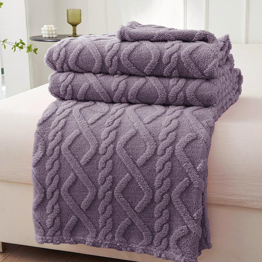 SANMARINO Luxury Coral Flannel Blanket for Single Bed  Ultra-Soft & Plush, 400 GSM, Premium AC Comforter for All Season 152x228 cm, Blue